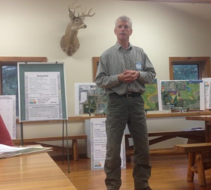 Nate Simons giving presentation on Duff Lake Project 9_6_2019 by Fred Wooley