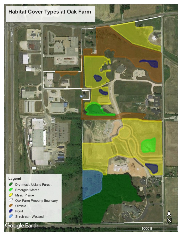 Habitat Cover Types at Oak Farm